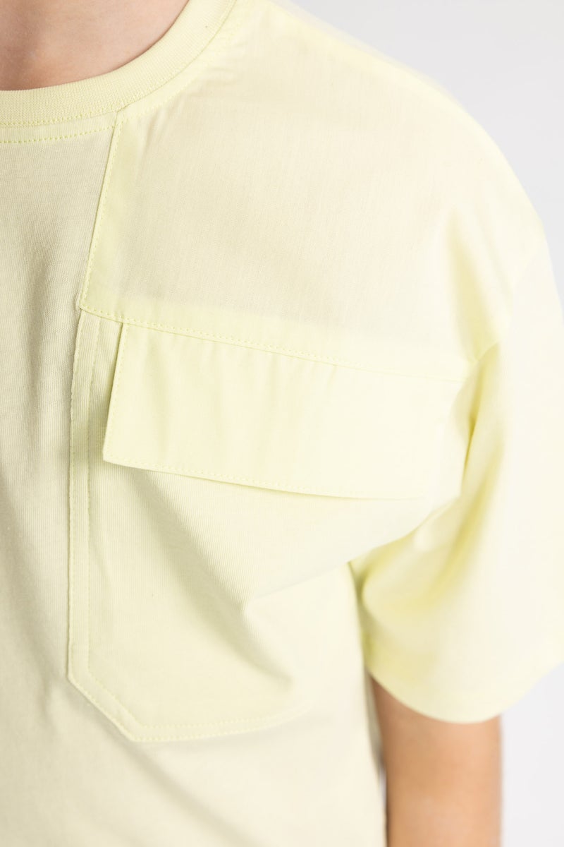 ديفاكتو تيشيرت نص كم اولادي اوفر سايز برقبة مستديرة - Image 4