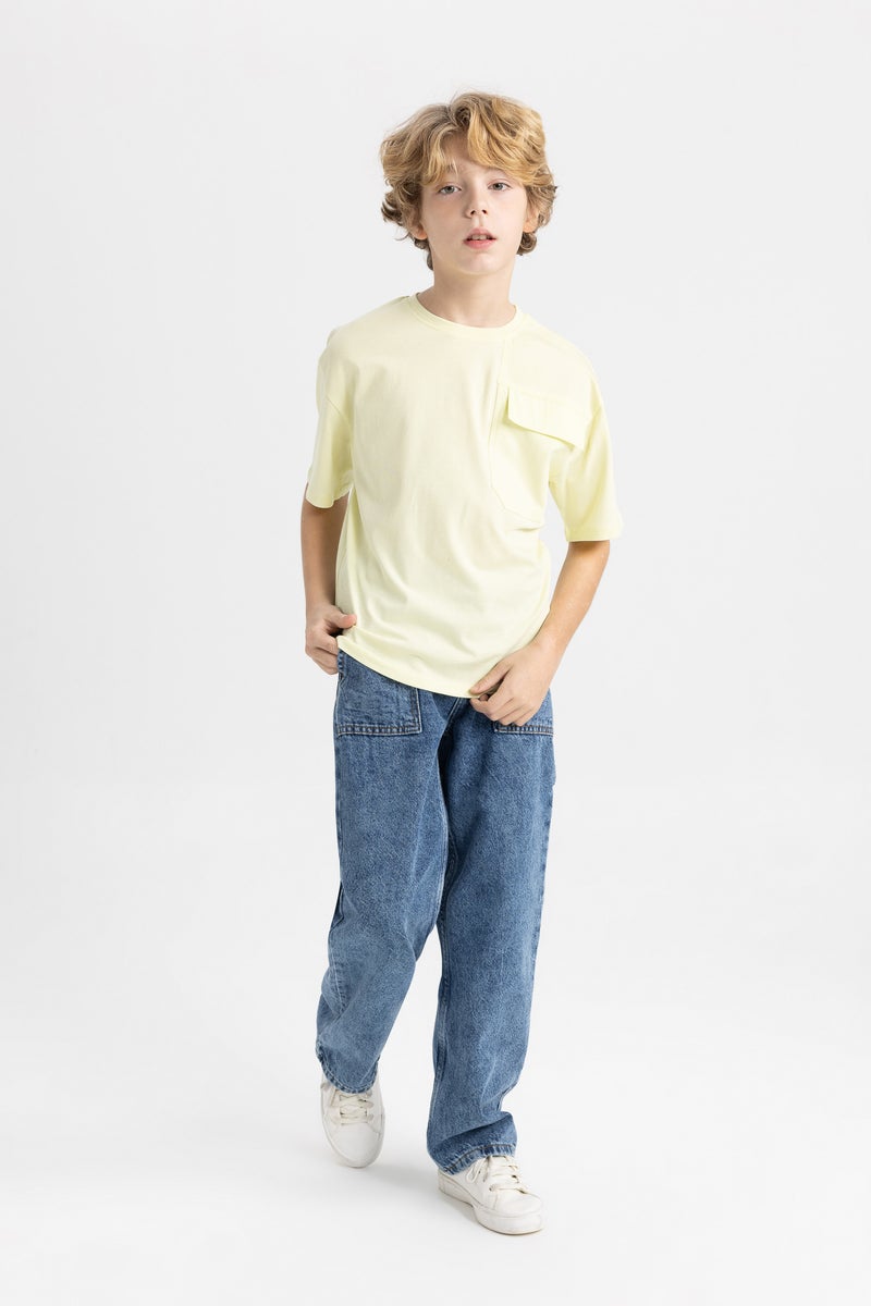 ديفاكتو تيشيرت نص كم اولادي اوفر سايز برقبة مستديرة - Image 3