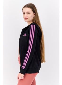 Adidas Women Sportswear Fit Long Sleeves Outdoor Sweatshirt, Black/Purple  - Image 2