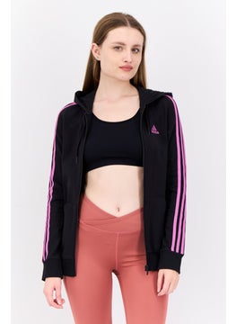 Adidas Women Sportswear Fit Long Sleeves Outdoor Sweatshirt, Black/Purple  - Image 1