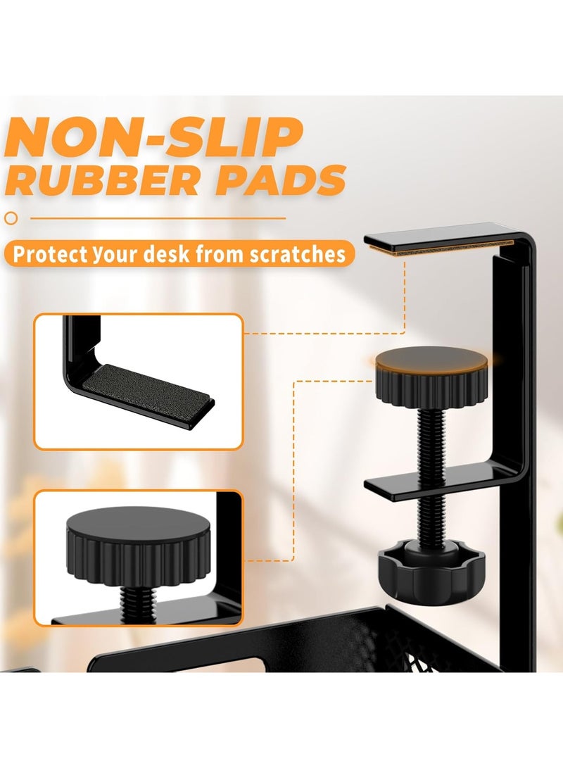 NNEWVANTE Under Desk Cable Management Tray, Cable Organizer, Cable Management Box, Cord Organizer for Desk, Under Desk Storage for Office Home - No Drill to Desk Cable Raceway - Image 5