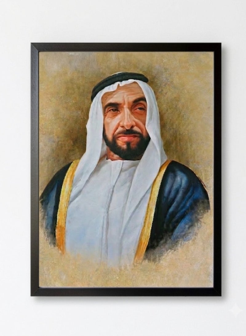Boomah Accessories 3-Piece UAE Leaders Framed Poster Set 30x40cm | Sheikh Mohammed Bin Rashid, Sheikh Zayed & Sheikh Mohamed Bin Zayed | Premium Wall Art for Home , Office & Majlis - Image 3