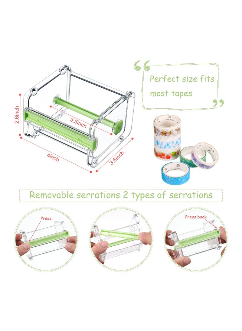 Y&D MAKINGTEC 6Pcs Transparent Visible Washi Tape Dispenser, Multi Masking Cutter Roll Holder, for Art DIY Crafts Sticker, Three Colors  - Image 5