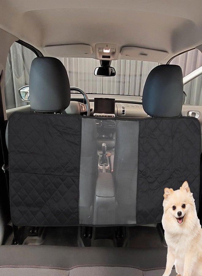 GLIDESMOOTH Dog Car Net Barrier, Pet Barrier with Adjustable Rope, Universal for Cars, SUVs, Easy Install, for Safe Driving with Children Pets, Black - Image 1