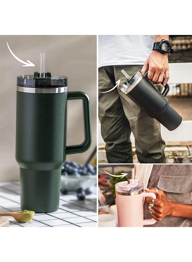 Beauenty 6 Pack Replacement Straw for Tumbler, Reusable Clear Straws Compatible,Straws with Cleaning Brush for Tumbler - Image 4