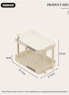 DUNISO 2-Tier Cups Mugs Drying Rack with Removable Drain Tray,Multi-Functional Storage Rack, Countertop Coffee Cup Organizer Shelf,Countertop Bathroom Organizer,Tray Holder for Home, Bathroom, Kitchen Glass cup and Food  - Image 4