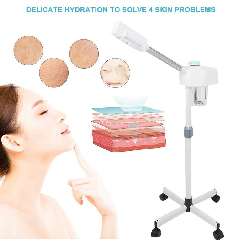 woobles Facial Steamer, Face Steamer for Facial Deep Cleaning, Hot Spray Machine Herbal Facial Steamer Moisturizing Sprayer for Beauty Salon, Extract Blackheads(US 220V)- - Image 5