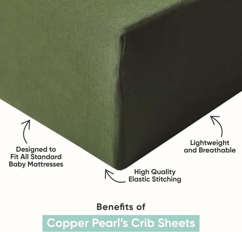 Copper Pearl Premium Crib Sheet - Chevron Pattern in Alta Color - Image 2