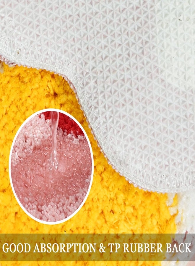 Homantic Pink Long Bathroom Rug, Bedroom Area Rug Runner, Daisy Pink Bathroom Mat Cute Flower Bathroom Runner Rug Floral Bathmat Absorbent Bath Mat Decor Girly Room Irregular Mat 24"x51" - Image 4