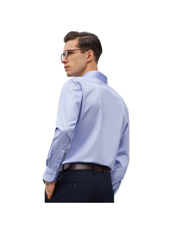 YOUNGOR Men'S Shirt Spring And Autumn, Casual Formal Shirt For Young Men, Gldp10171Ija, Light Blue, Size 42 - Image 1