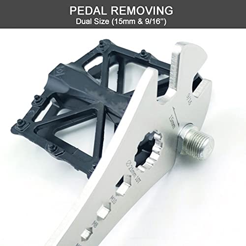 Jaswill Bike Pedal Wrench, Bicycle Pedal Removal Tool with Extra Long Handle for Efficient Repair of Road and Mountain Bikes - Image 4