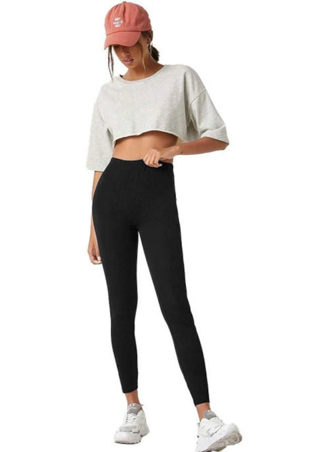 نايلتون نيلتون ليقنز قطن أساسي - بنطلون أسود - Image 4