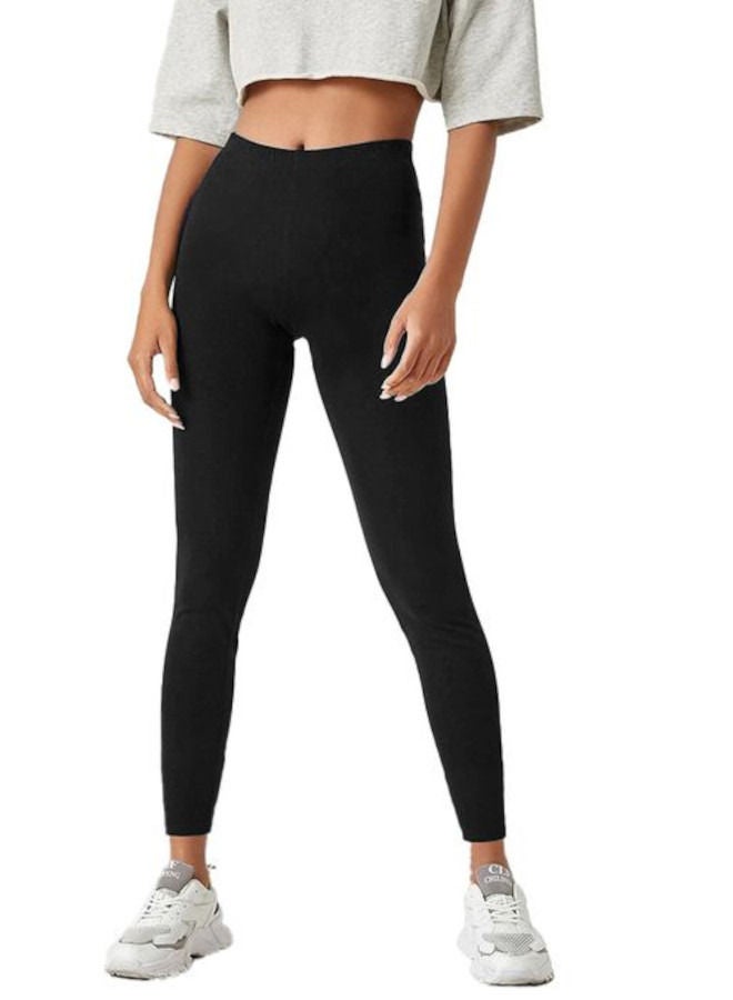 نايلتون نيلتون ليقنز قطن أساسي - بنطلون أسود - Image 1