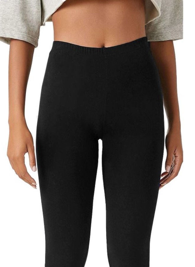 نايلتون نيلتون ليقنز قطن أساسي - بنطلون أسود - Image 3