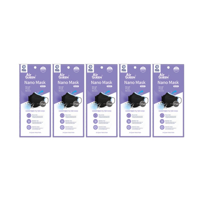 Pack of 5 Nanofiber Filter Face Mask