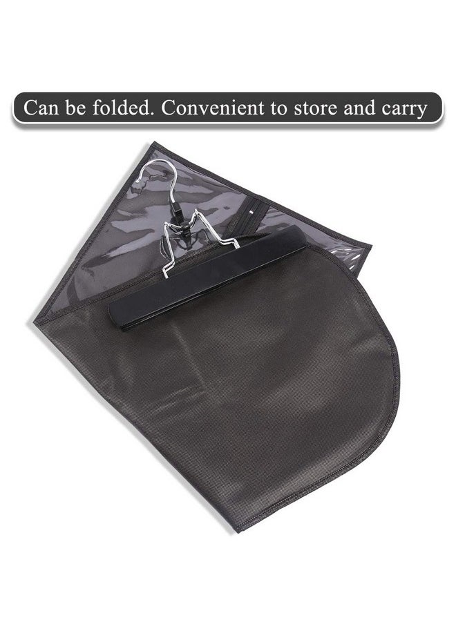 Messen 10 Pack Hair Extension Storage Bag Hair Extension Hanger Strong Holder Dustproof Portable Suit With Transparent Zip Up Closure Lightweight Waterproof And Portable (Black)  - Image 5