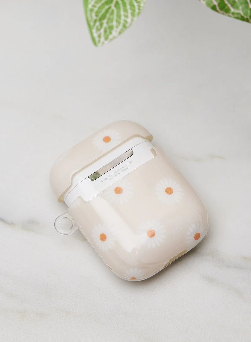 COCONUT LANE Neutral Daisy Airpods 1 & 2 Case