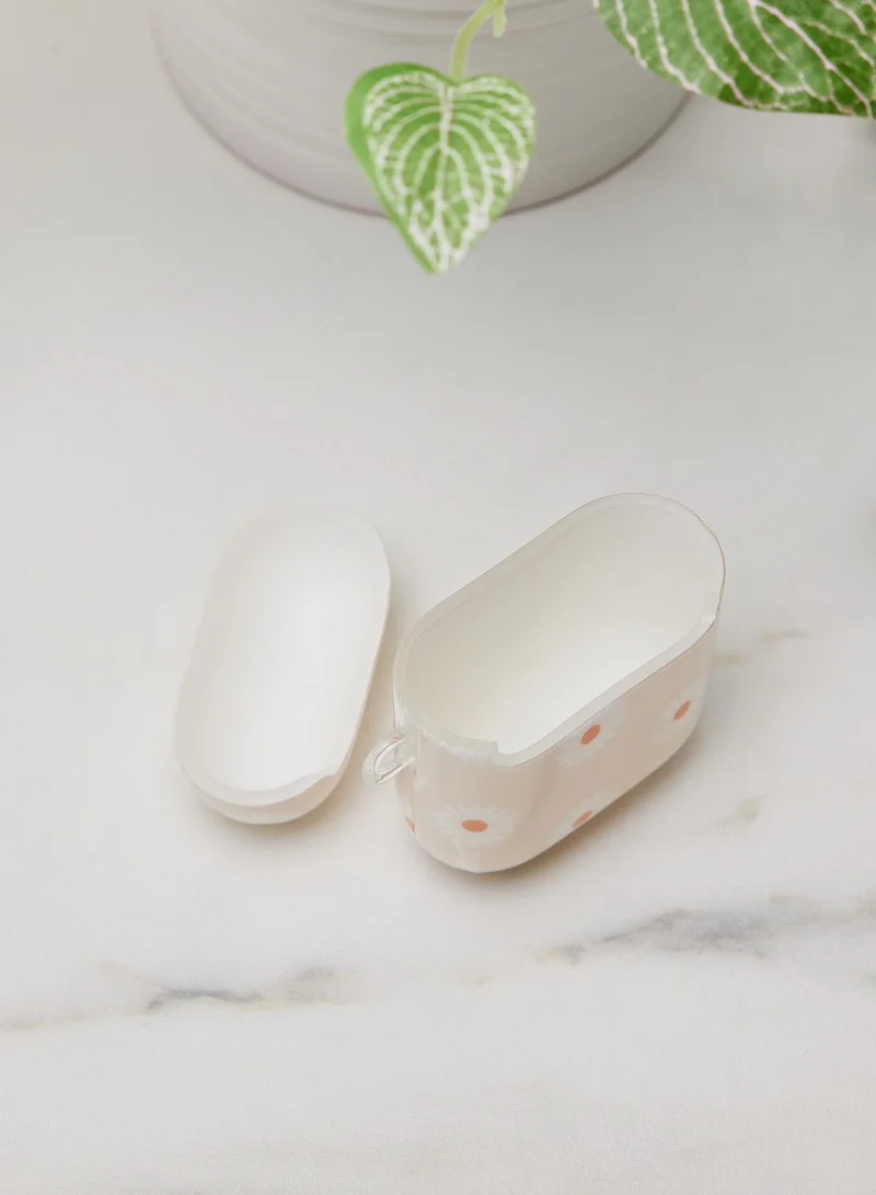 COCONUT LANE Neutral Daisy Airpods 1 & 2 Case