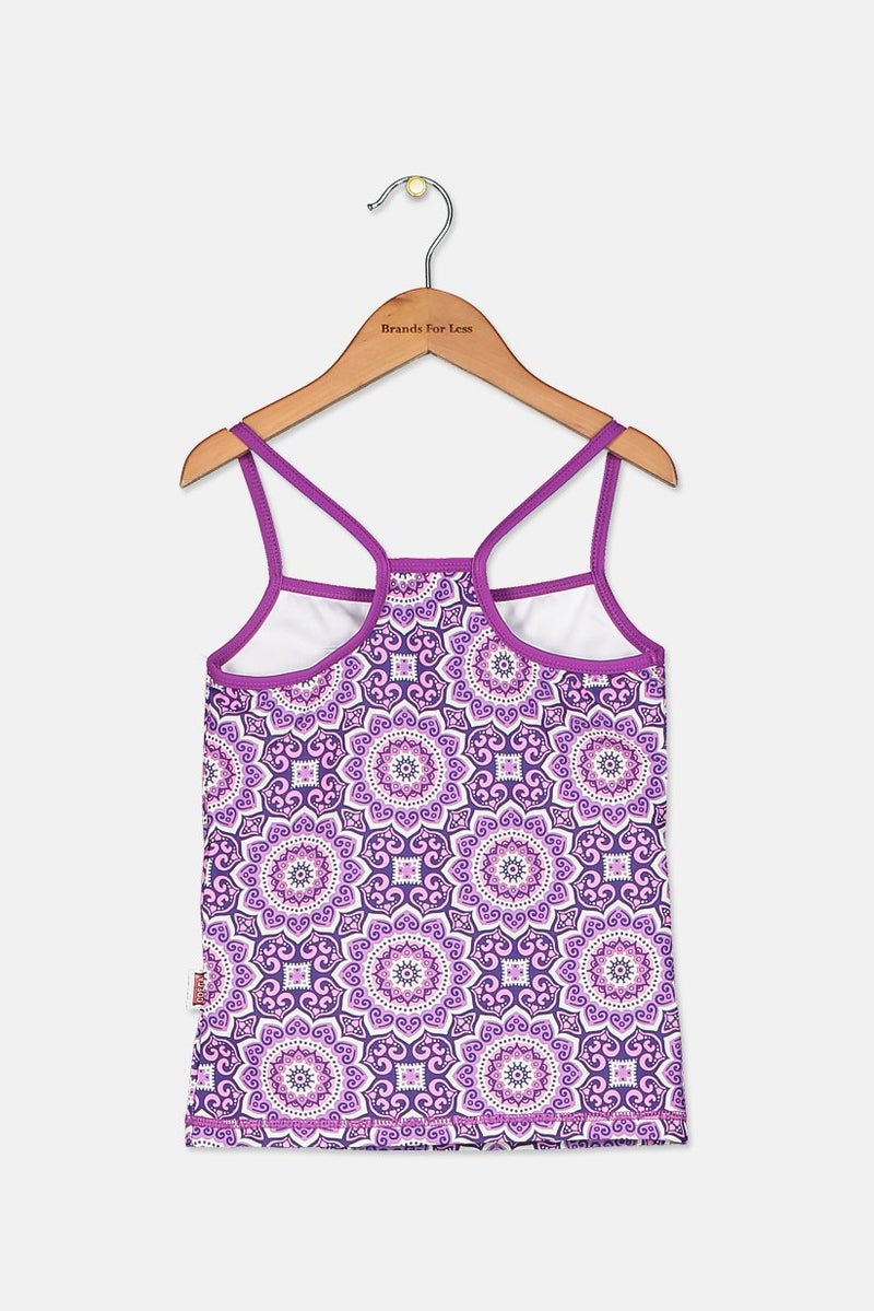 COEGA SUNWEAR Kids Girls Tankini Top, Purple Manda  - Image 2