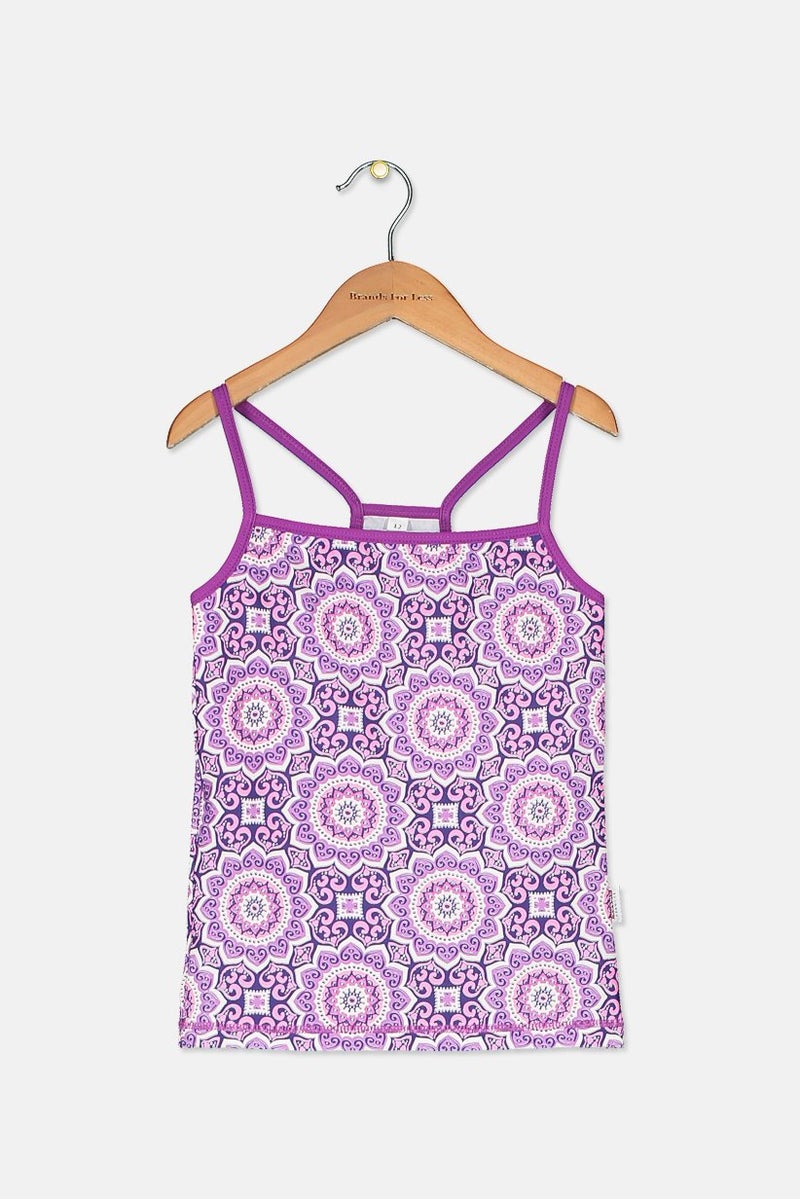 COEGA SUNWEAR Kids Girls Tankini Top, Purple Manda  - Image 1