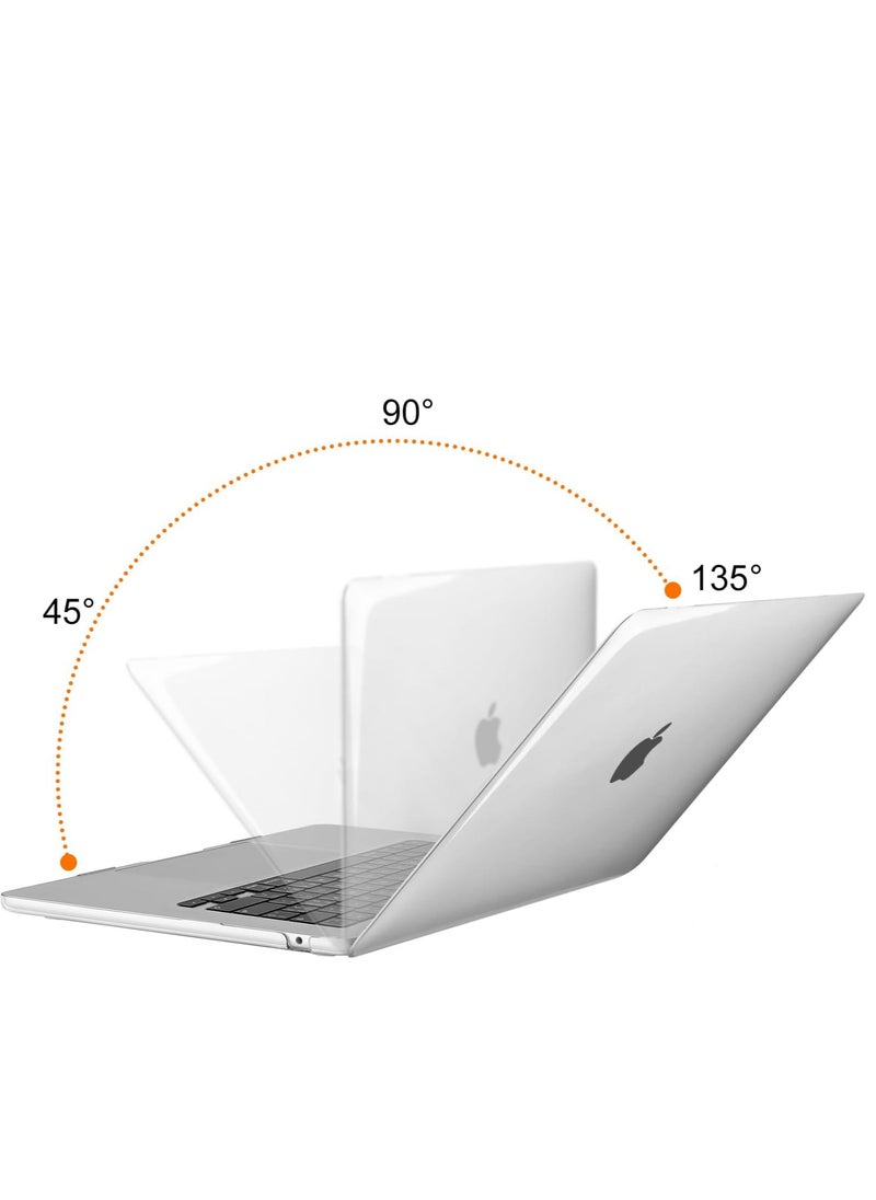 Clear Color Case Compatible with MacBook Air 15 Inch A2941 2023 Release Protective Snap On Hard Shell Cover for MacBook Air 15.3 Inch M2 Chip with Liquid Retina Display and Touch ID Frost