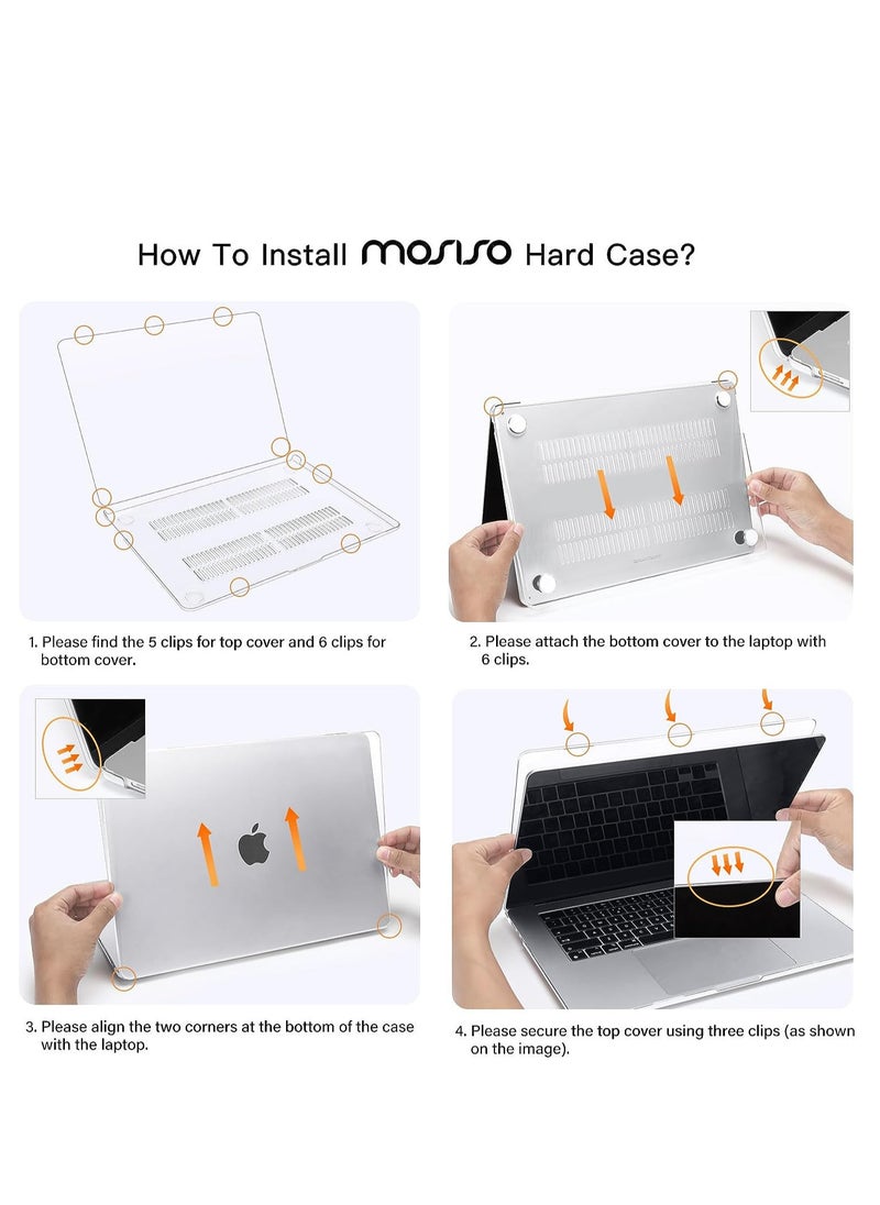 Clear Color Case Compatible with MacBook Air 15 Inch A2941 2023 Release Protective Snap On Hard Shell Cover for MacBook Air 15.3 Inch M2 Chip with Liquid Retina Display and Touch ID Frost