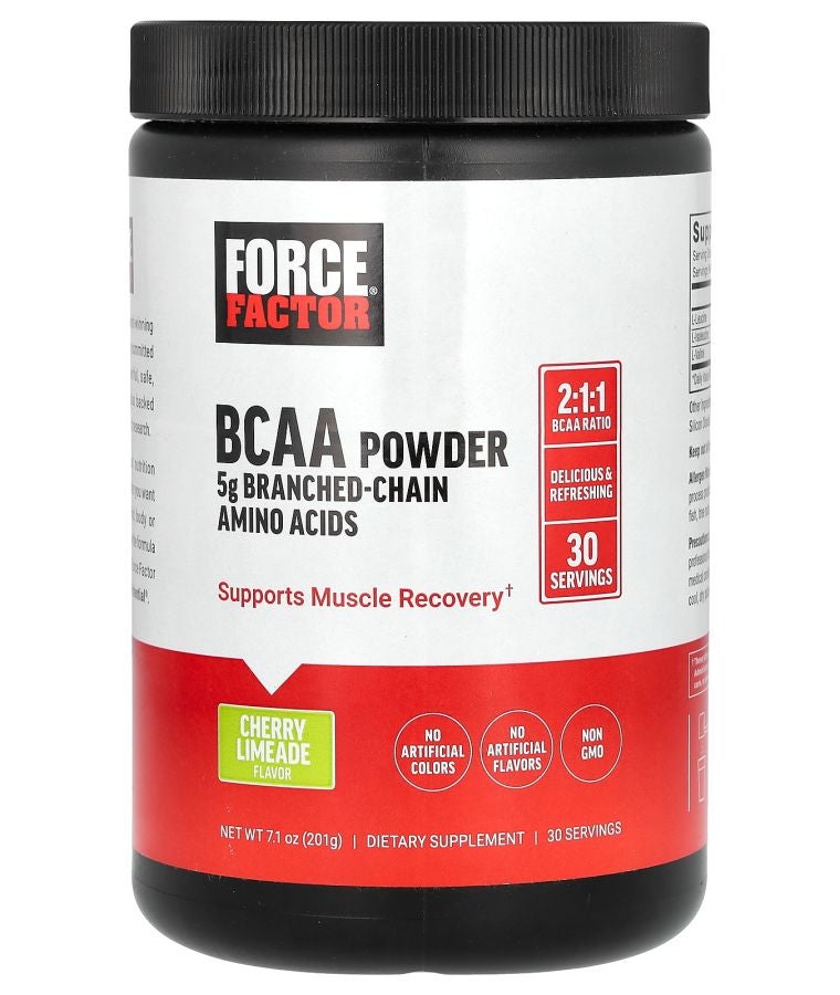 Force Factor BCAA Powder Cherry Limeade 7.1 oz (201 g)