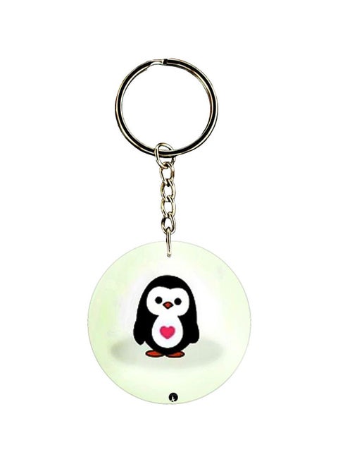 Penguin Printed Dual Sided Keychain