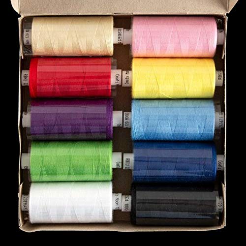 Coats Moon Assorted Sewing Thread  Box of 10 reels
