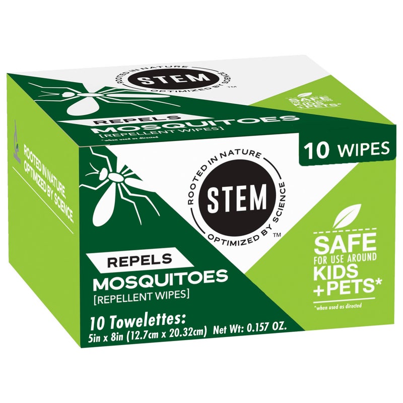 Stem Repels Mosquitoes Mosquito Repellent Wipes With Botanical Extracts 10 Wipes Pack Of 1