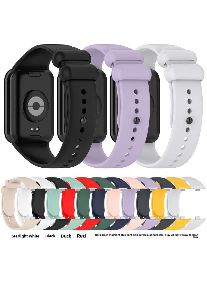 Loquat For Mi Band 8pro Silicone Strap Mi Band 8pro Skin Friendly High-end Silicone Strap-Color:shallow Powder  - Image 3