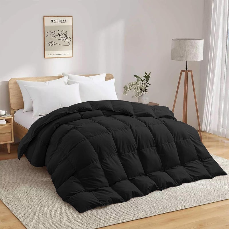 BEDDY FUSION Heavy Winter 600 GSM Comforter Double Bed Size 90X100 600 GSM Microfiber Super Soft Fluffy for Winter ComforterRajaiDuvetBlanket Double Bed Black Color - Image 2