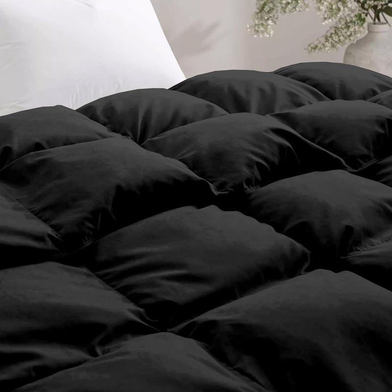 BEDDY FUSION Heavy Winter 600 GSM Comforter Double Bed Size 90X100 600 GSM Microfiber Super Soft Fluffy for Winter ComforterRajaiDuvetBlanket Double Bed Black Color - Image 3