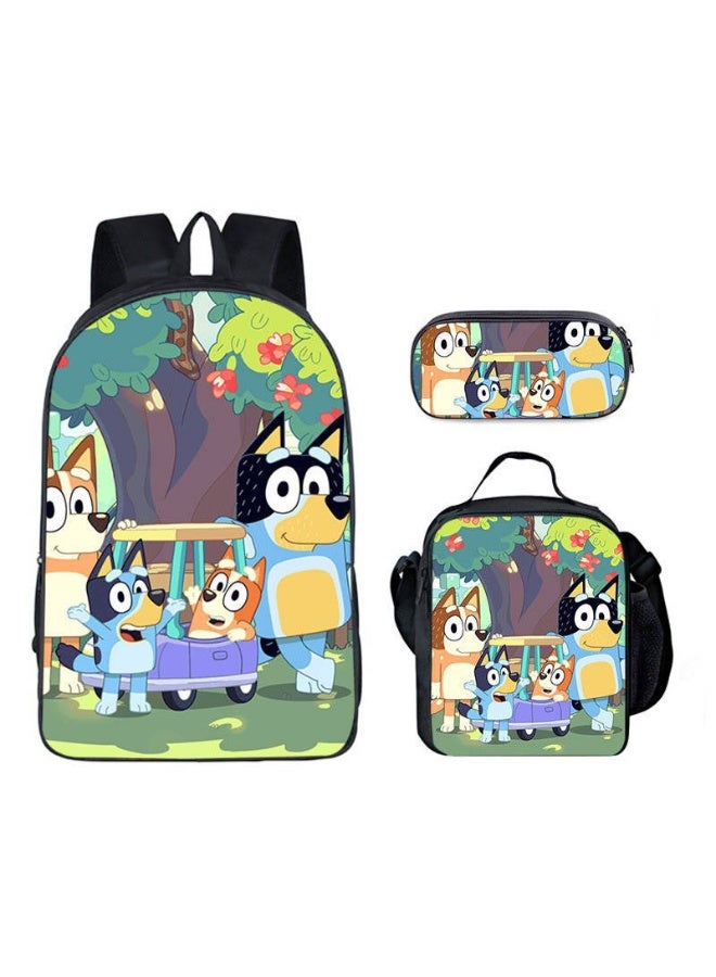 Bluey backpack pencil case satchel three-piece suit men and women leisure sports travel backpack student school backpack - Image 1