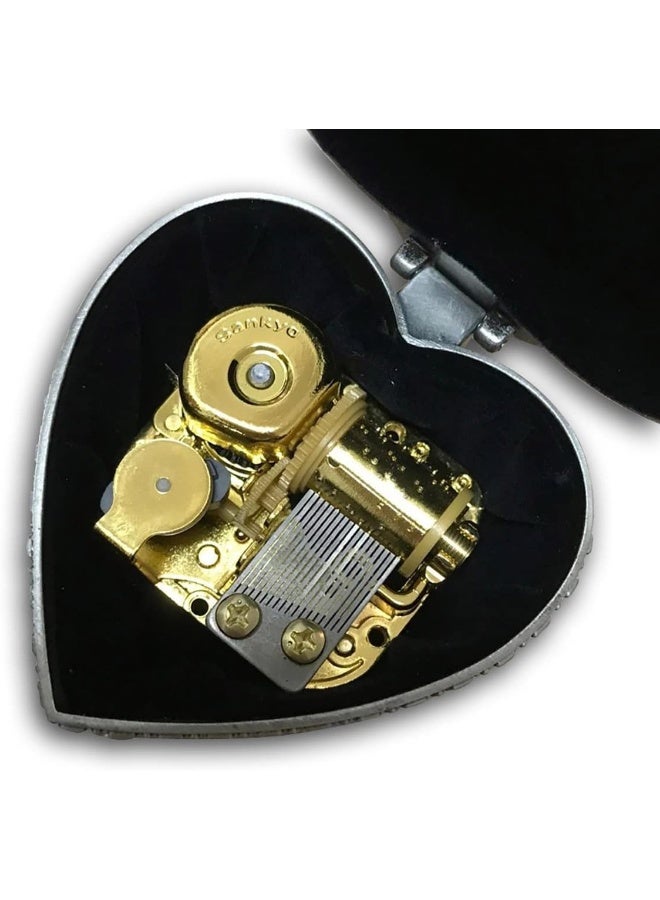 BinkeGG Play [ Davy Jones (Pirates of The Caribbean) ] Tin Alloy Heart Shape Wind up Musical Box with Sankyo Musical Movement  - Image 3