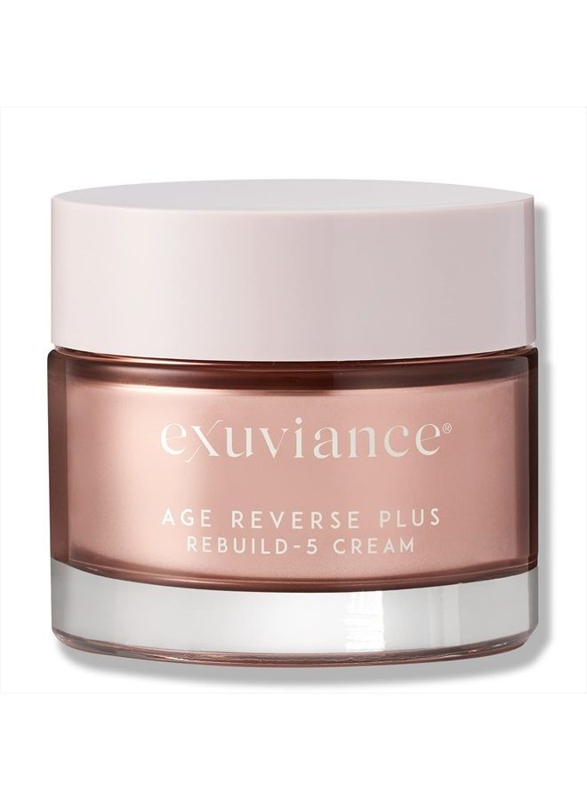 Exuviance AGE REVERSE + Rebuild-5 Antiaging Moisturizer Cream with Shea Butter, Glycerin, Vitamin E, Peony Botanical, PHA, Aminofil, and MicroDiPeptide229, 1.7 oz - Image 1