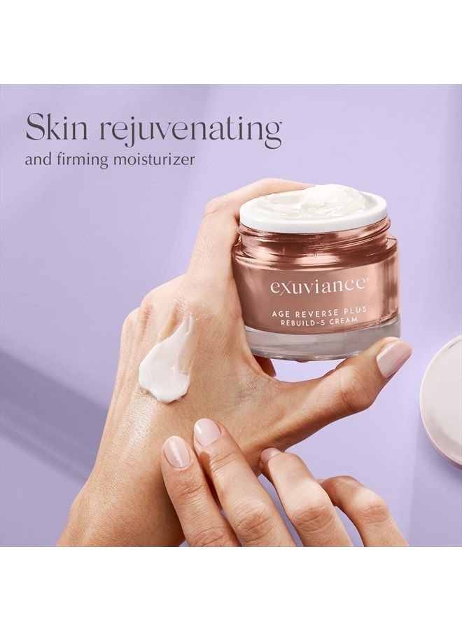 Exuviance AGE REVERSE + Rebuild-5 Antiaging Moisturizer Cream with Shea Butter, Glycerin, Vitamin E, Peony Botanical, PHA, Aminofil, and MicroDiPeptide229, 1.7 oz - Image 3