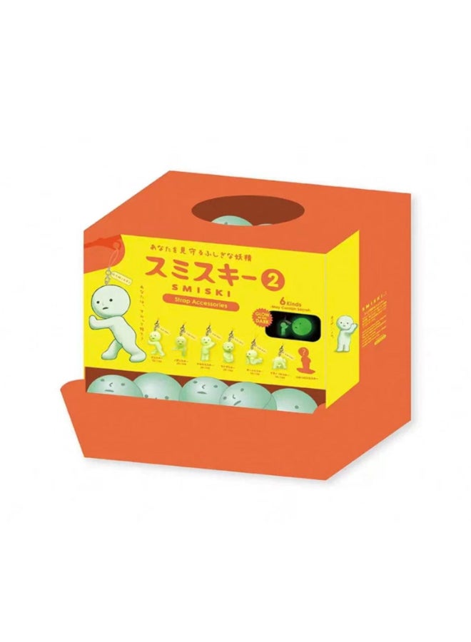 Smiski Strap Accessories Series 2 Glow In The Dark Luminous Mini Figure Backpack Hanging Charm Keychain Novelty Individual Hidden Character Blind Pack