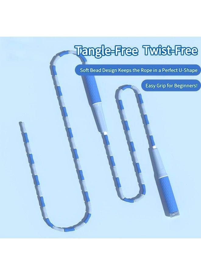 ShebSheb Kid's Soft Beaded Jump Rope, Skipping Rope For Girls And Boys, Non-Slip Handles, Safe Soft Beads, Anti-Tangle Segmented Rope, Suitable For Kid's Training, Keeping Healthy. - Image 4