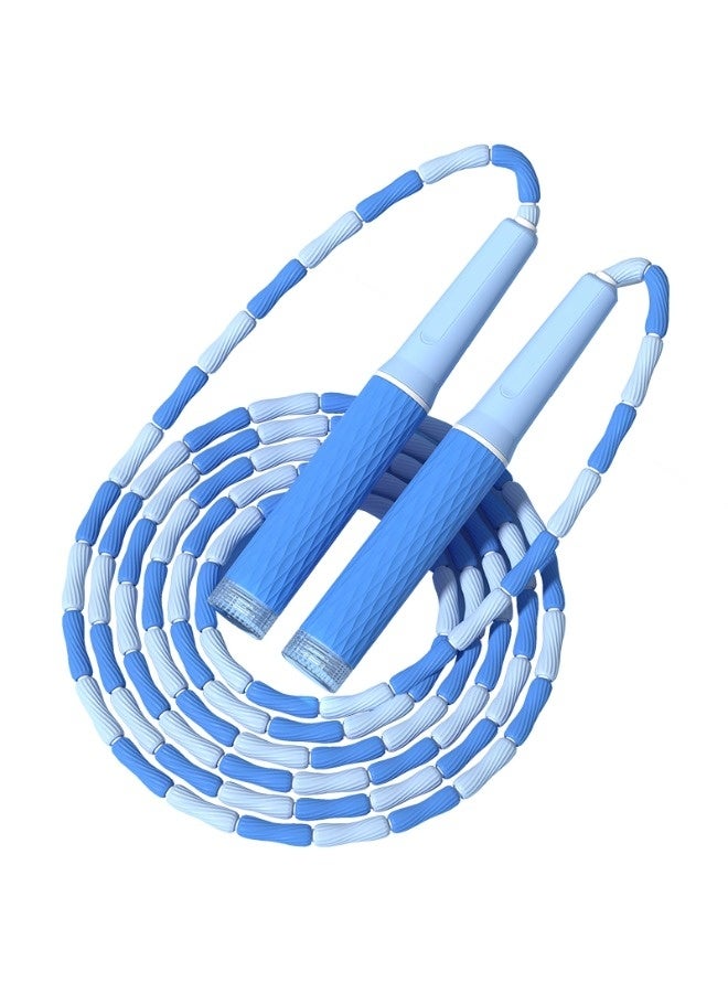 ShebSheb Kid's Soft Beaded Jump Rope, Skipping Rope For Girls And Boys, Non-Slip Handles, Safe Soft Beads, Anti-Tangle Segmented Rope, Suitable For Kid's Training, Keeping Healthy. - Image 1
