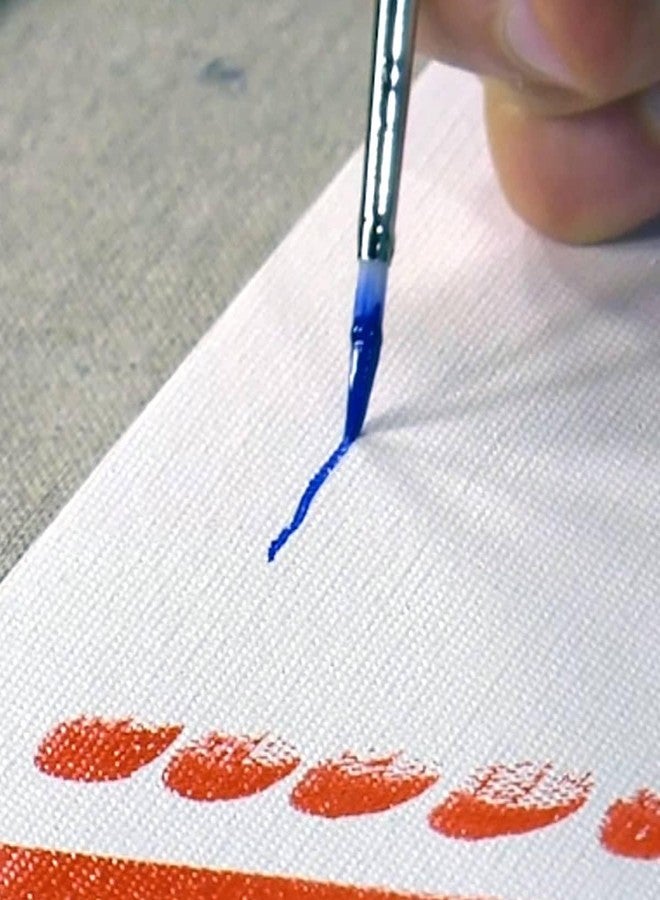 Creative Mark Pro White Soft Filament Acrylic Paint Brushes - Assorted Bright Set of 7 - Seamless Ferrule - Short Wood Handle Brushes for Acrylic Painting Acrylic Gouache, Oils & Casein - Image 5