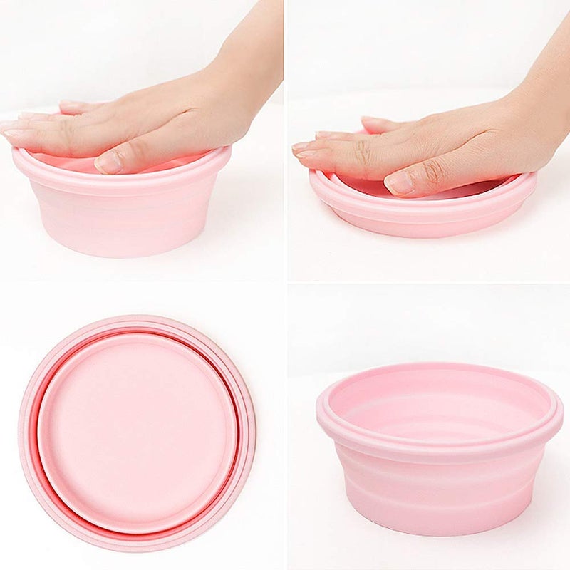 JANCOM 4 Pack Silicone Foldable Lunch Box Bowl Retractable Microwave Oven Portable Refrigerator Food Storage Box Container Folding Silicone Lunch Box Food Storage Container Set Leakproof - Image 4