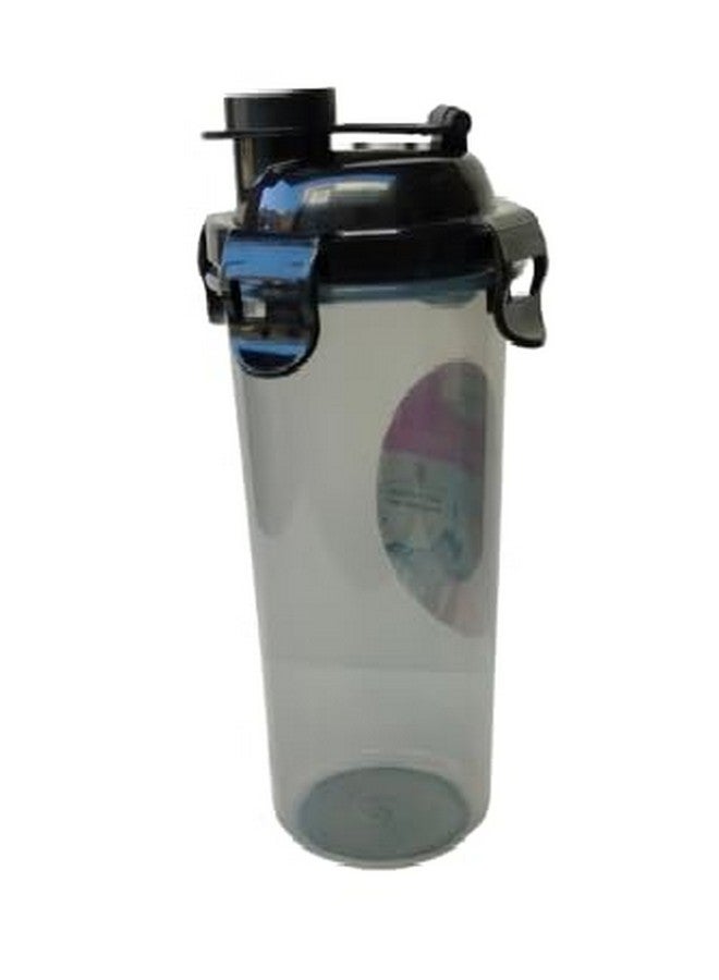 VRISTO VRISTO Plastic 100% Airtight Gym Shaker For Protein Shake Leakproof Shaker Bottles, Protein Shaker Bottle For Gym,Gym Bottle For Men And Women 700ml (Pack Of 1) (Black, 700 ml)  - Image 2