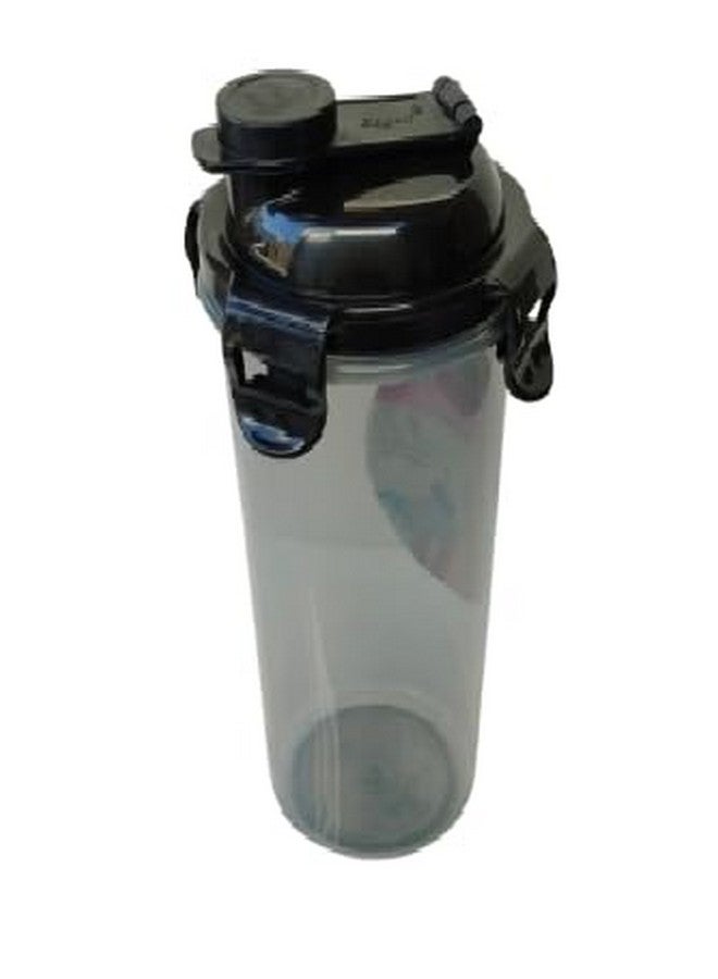 VRISTO VRISTO Plastic 100% Airtight Gym Shaker For Protein Shake Leakproof Shaker Bottles, Protein Shaker Bottle For Gym,Gym Bottle For Men And Women 700ml (Pack Of 1) (Black, 700 ml)  - Image 3
