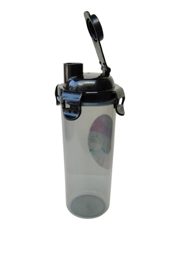 VRISTO VRISTO Plastic 100% Airtight Gym Shaker For Protein Shake Leakproof Shaker Bottles, Protein Shaker Bottle For Gym,Gym Bottle For Men And Women 700ml (Pack Of 1) (Black, 700 ml)  - Image 1