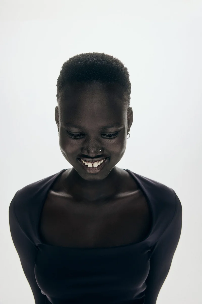 H&M Long-sleeved microfibre top