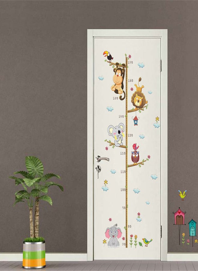 NIBEMINENT Height Measuring Cute Animals Print Wall Sticker Multicolour 30 x 90cm - Image 2