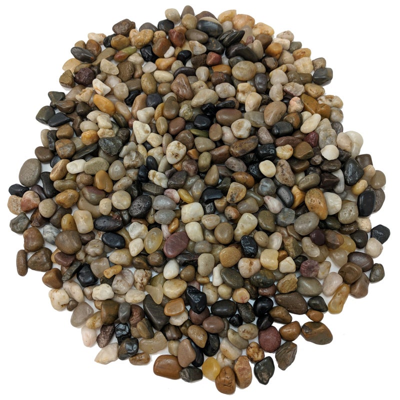 Midwest Hearth Decorative Polished Mixed Pebbles 3/8" Gravel Size - (2-lb Bag) - Image 2