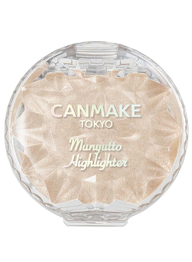 CANMAKE Munyutto Highlighter 3.8g - Packed Powder Compact (01 Moonlight Gem) - Image 1