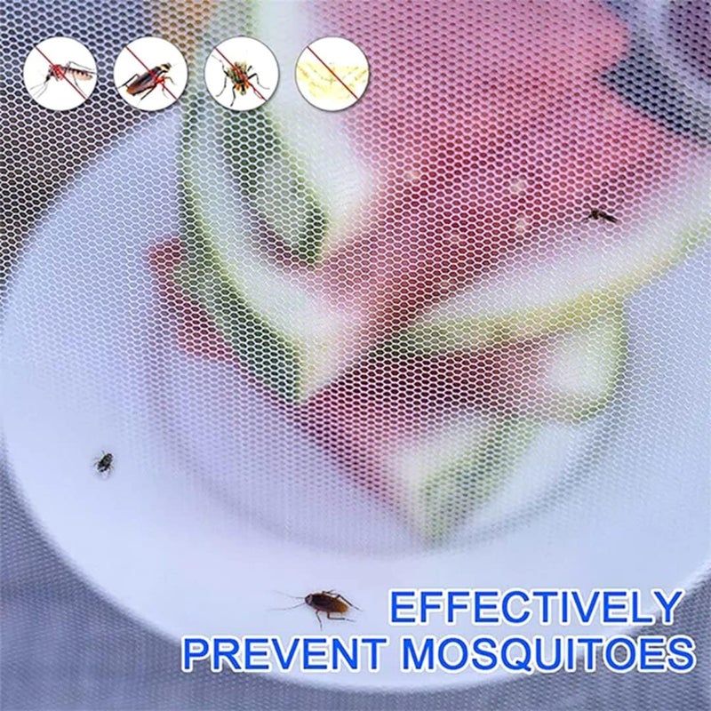 AASTIK SALES Food Cover for Outside Reusable Food Tent Fruit Cover Pop-Up Food Nets Outdoors Mesh Screen Collapsible 17 Inch,White (4)  - Image 4